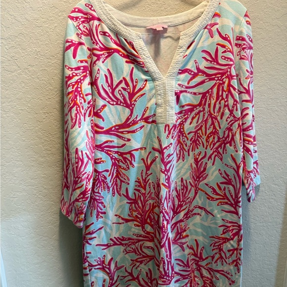 Lilly Pulitzer Dresses & Skirts - Lilly Pulitzer Pink and Blue Dress Size XL